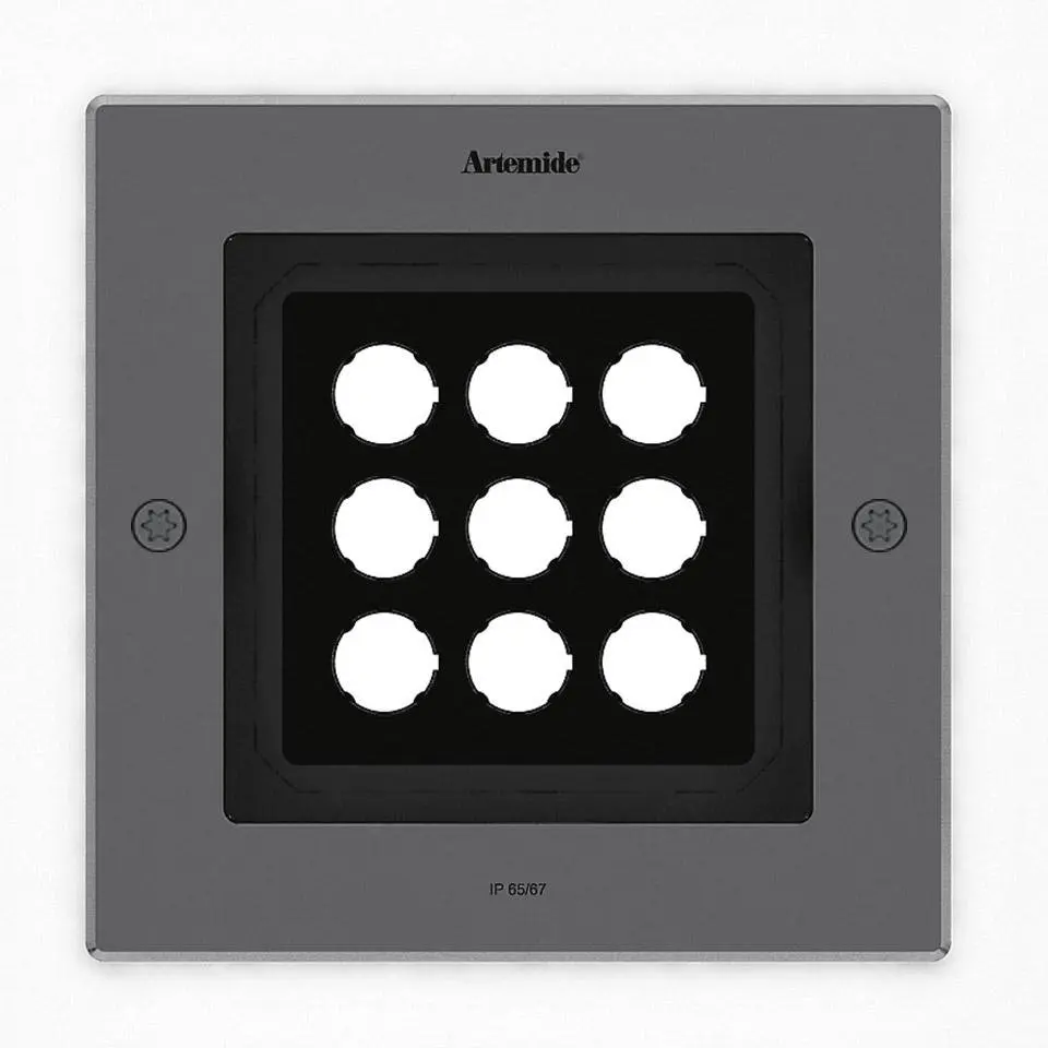 AR T4066ELPTW00 Ego 220 downlight čtverec EL 3000K Inox IK10 - ARTEMIDE