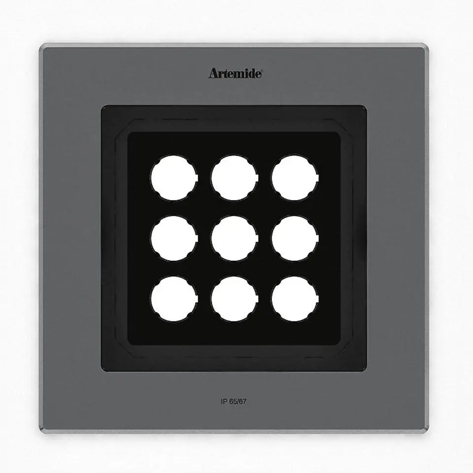 AR T42016ELPTW00 Ego Flat 220 downlight čtverec EL 3000K Inox IK10 - ARTEMIDE