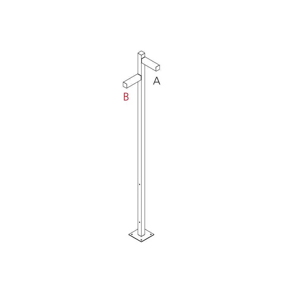 AR T4507E30 Walking - stojna 2500 - 2x90° hlavy - A 90h + B 60h - ARTEMIDE