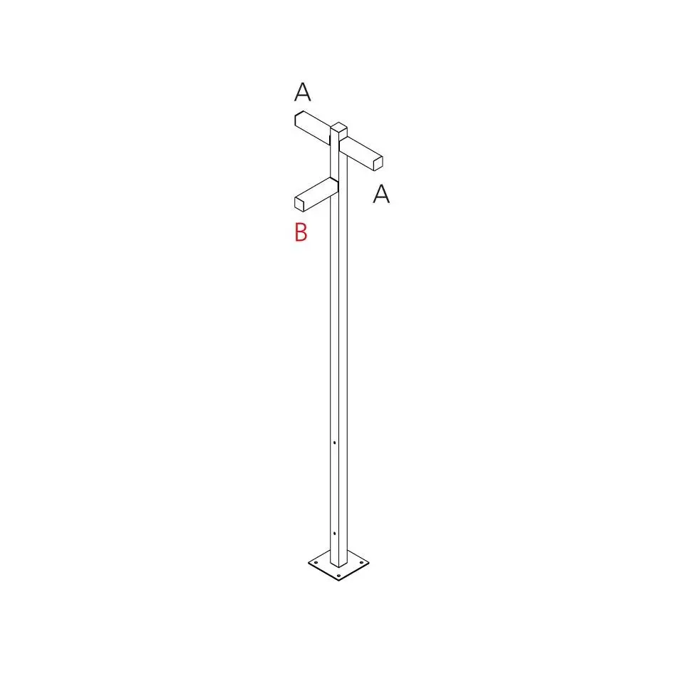 AR T4507H30 Walking - stojna 2500 - 3x180° hlavy - A 90h + B 60h - ARTEMIDE