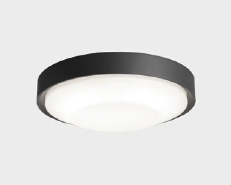 KOHL LIGHTING KOHL-Lighting BESEL stropní svítidlo pr. 250 mm tmavě šedá 20 W CRI 80 3000K Non-Dimm