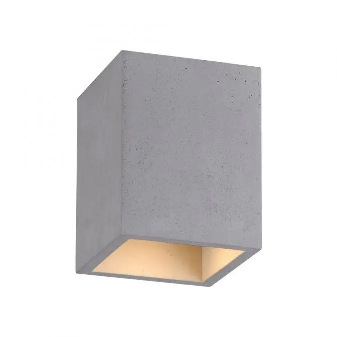 Paul Neuhaus Stropní svítidlo Eton, 1xGU10, vzhled betonu, 11 x 11 x 14 cm