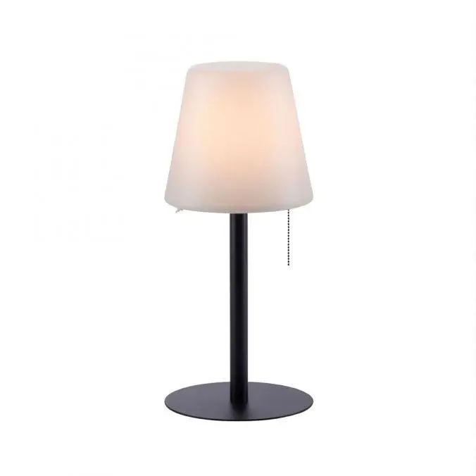 LD 19753-18 KENO LED stolní lampa, černá, stmívatelné, moderní vč. tahacího vypínače, bateriové, USB napájení 3000K - LEUCHTEN DIREKT / JUST LIGHT