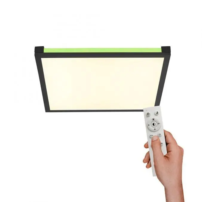 LD 11621-18 MARIO LED stropní svítidlo, černá, stmívatelné, dálkový ovladač, paměť 2700-5000K - LEUCHTEN DIREKT / JUST LIGHT