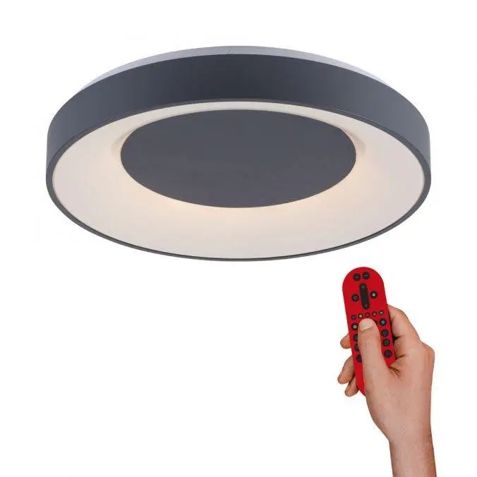 LD 14346-18 LOLAsmart - ANIKA LED stropní svítidlo šedé stmívatelné App + dálkový ovladač RGB+2700-5000K - LEUCHTEN DIREKT / JUST LIGHT