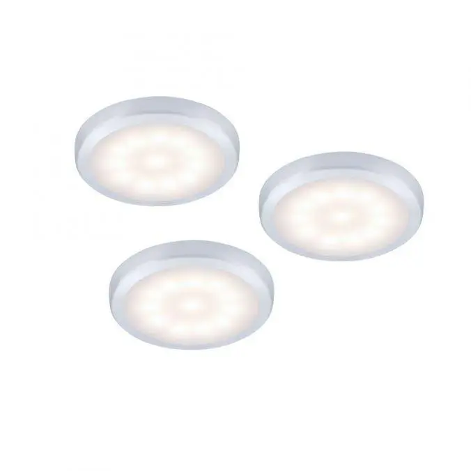 LD 84112-21-3 THEO LED skříňková svítidla 3ks sada, vč. kabeláže, stříbrná 3000K - LEUCHTEN DIREKT / JUST LIGHT