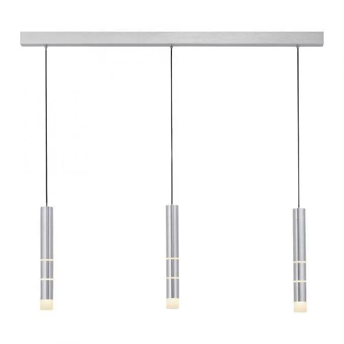 PN 2213-95 PURE-VEGA LED závěsné svítidlo 3-ramenné, barva hliník, teplá bílá 3000K - PAUL NEUHAUS