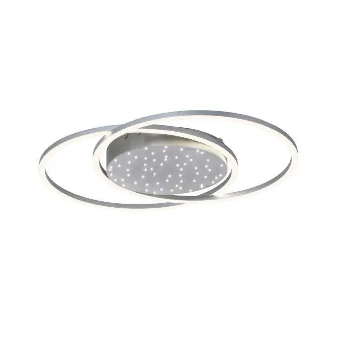 PN 6025-55 YUKI LED stropní svítidlo, barva ocel, dálkový ovladač, stmívatelné, CCT 2700-5000K - PAUL NEUHAUS