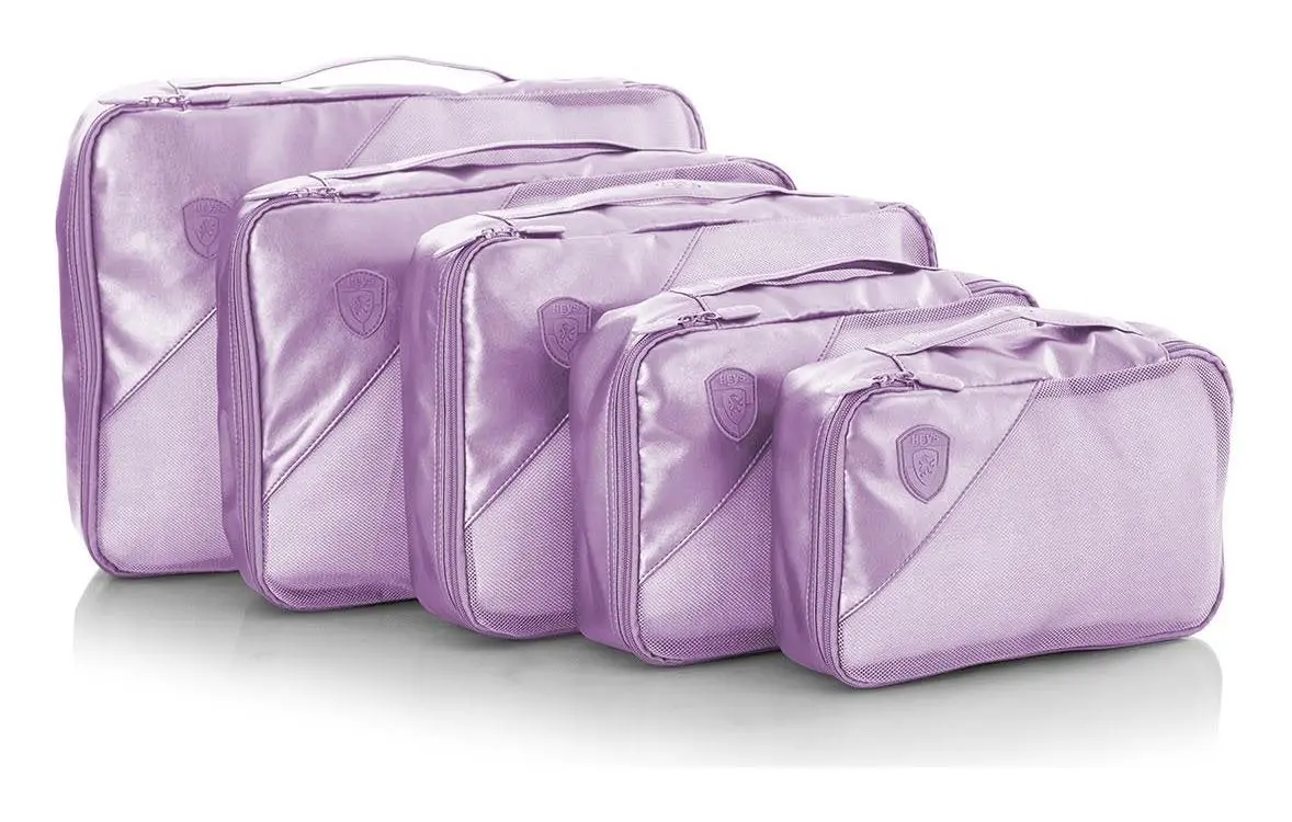 Heys Metallic Packing Cube Lilac – 5 kusů