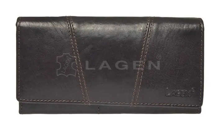 Dámská kožená peněženka Lagen PWL-388/T Dark brown