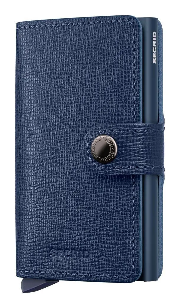 Kožená mini peněženka Secrid Miniwallet Crisple Navy