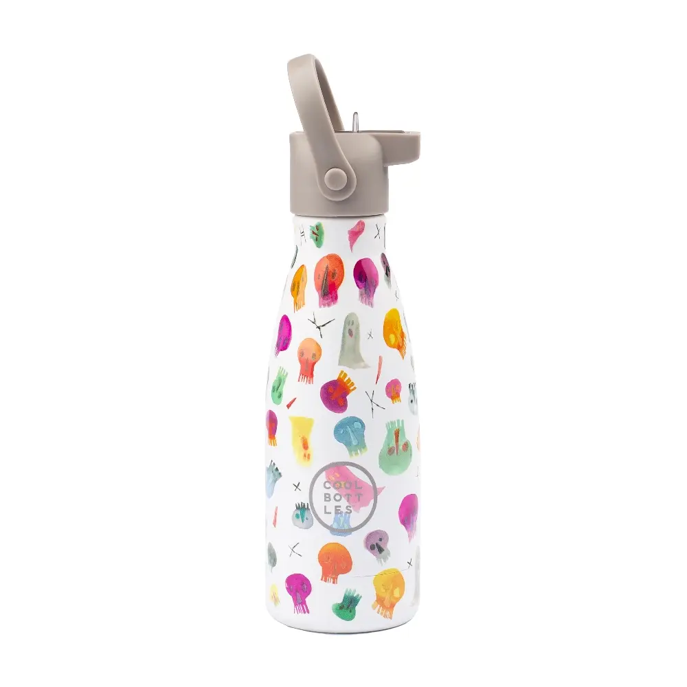 Dětská nerezová termolahev COOL BOTTLES Kids Crazy skulls třívrstvá 260ml