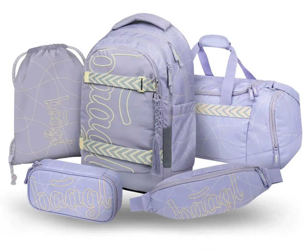 BAAGL SET 5 Skate Max Mishmash: batoh, penál, sáček, sportovní taška, ledvinka GRS
