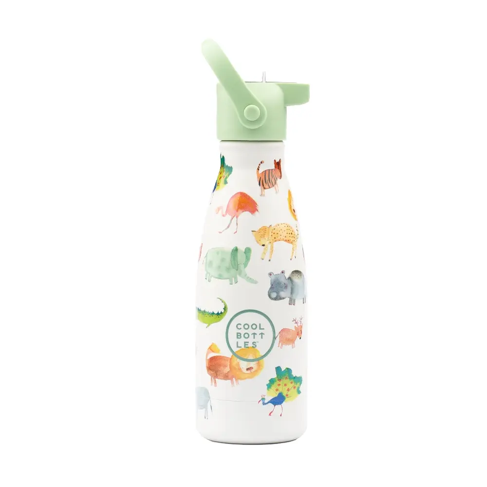 Dětská nerezová termolahev COOL BOTTLES Kids African Safari třívrstvá 260ml 3D - 2. jakost