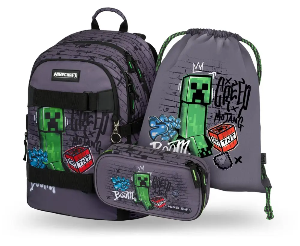 BAAGL SADA 3 Skate Minecraft TNT: Batoh, Etue, Sáček