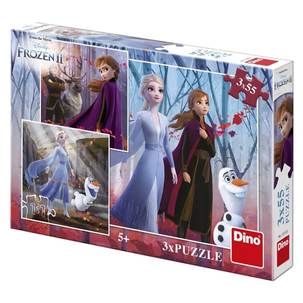 Puzzle 3v1 Ledové království II - Frozen II 3x55 dílků