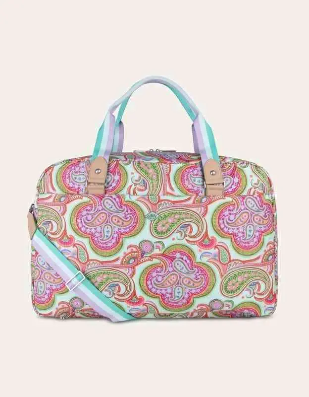 Cestovní taška Oilily Weekender Aqua, kolekce Summer paisley