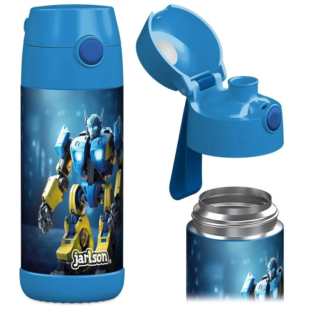 Dětská nerezová termoláhev na pití JARLSON MALI Robot 350 ml