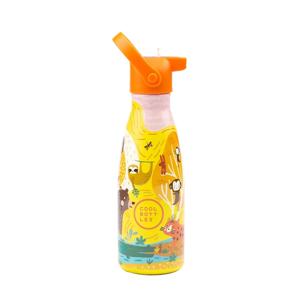 Dětská nerezová termolahev COOL BOTTLES Kids Jungle Park třívrstvá 260ml NEW