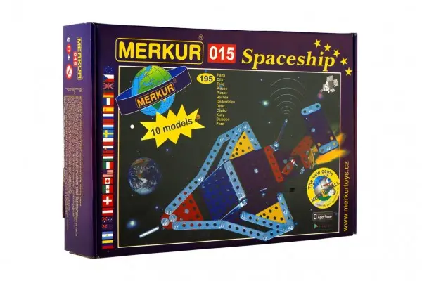 Stavebnice Merkur 015 Raketoplán 10 modelů 195 ks