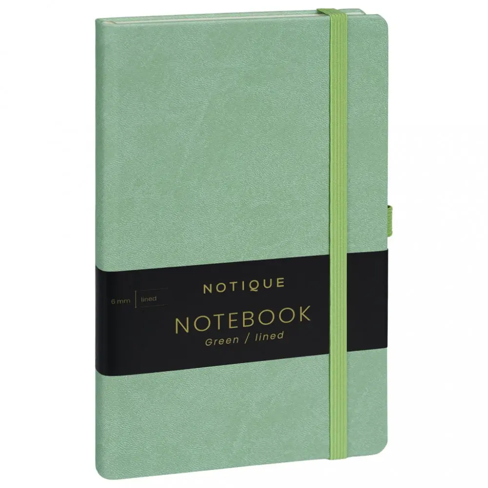 NOTIQUE Notes Zelený, linkovaný, 13 × 21 cm