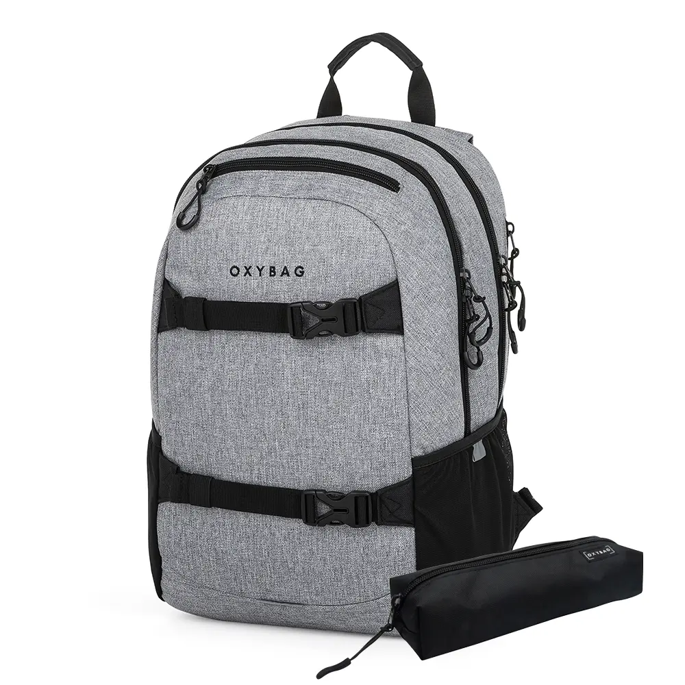 Oxybag Studentský batoh + etue OXY Sport Šedý