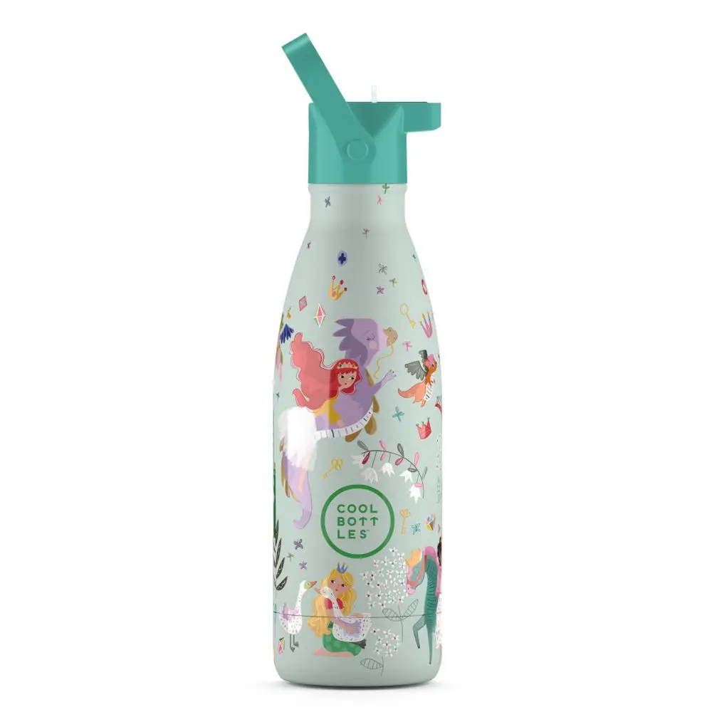 Dětská nerezová termolahev COOL BOTTLES Princess Kingdom třívrstvá 350ml 3D