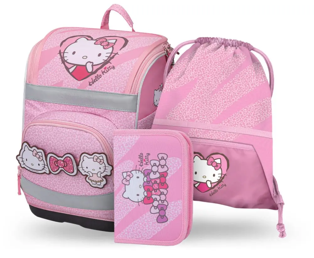 BAAGL SADA 3 Zippy Plus Hello Kitty Sweet Leopard: aktovka, penál, sáček GRS