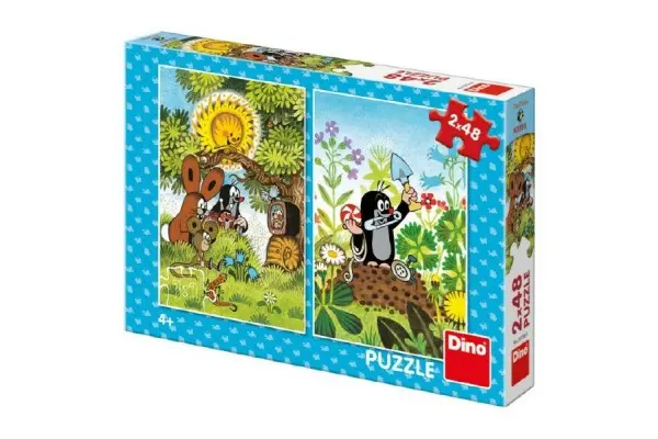 Dino Krtek Puzzle 2x48 dílků