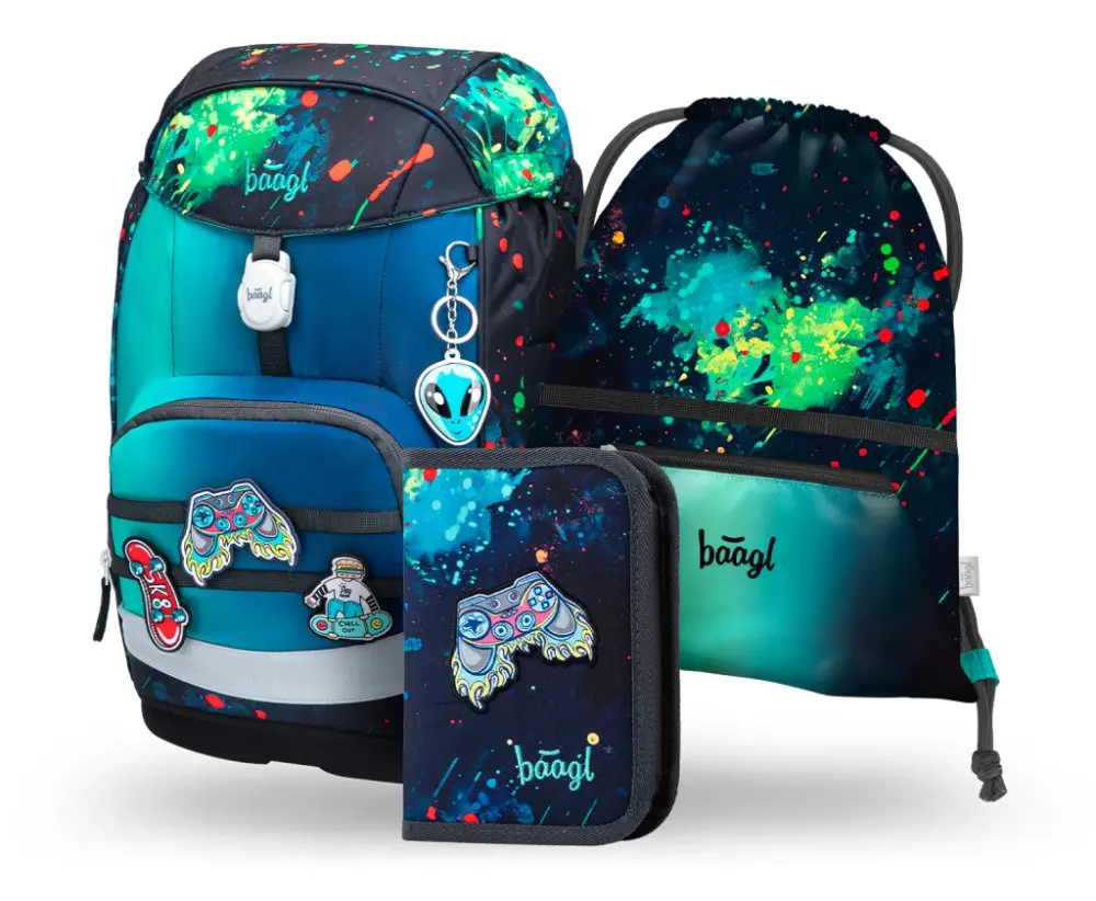 BAAGL 3 SET Airy Plus Chill: batoh, penál, sáček