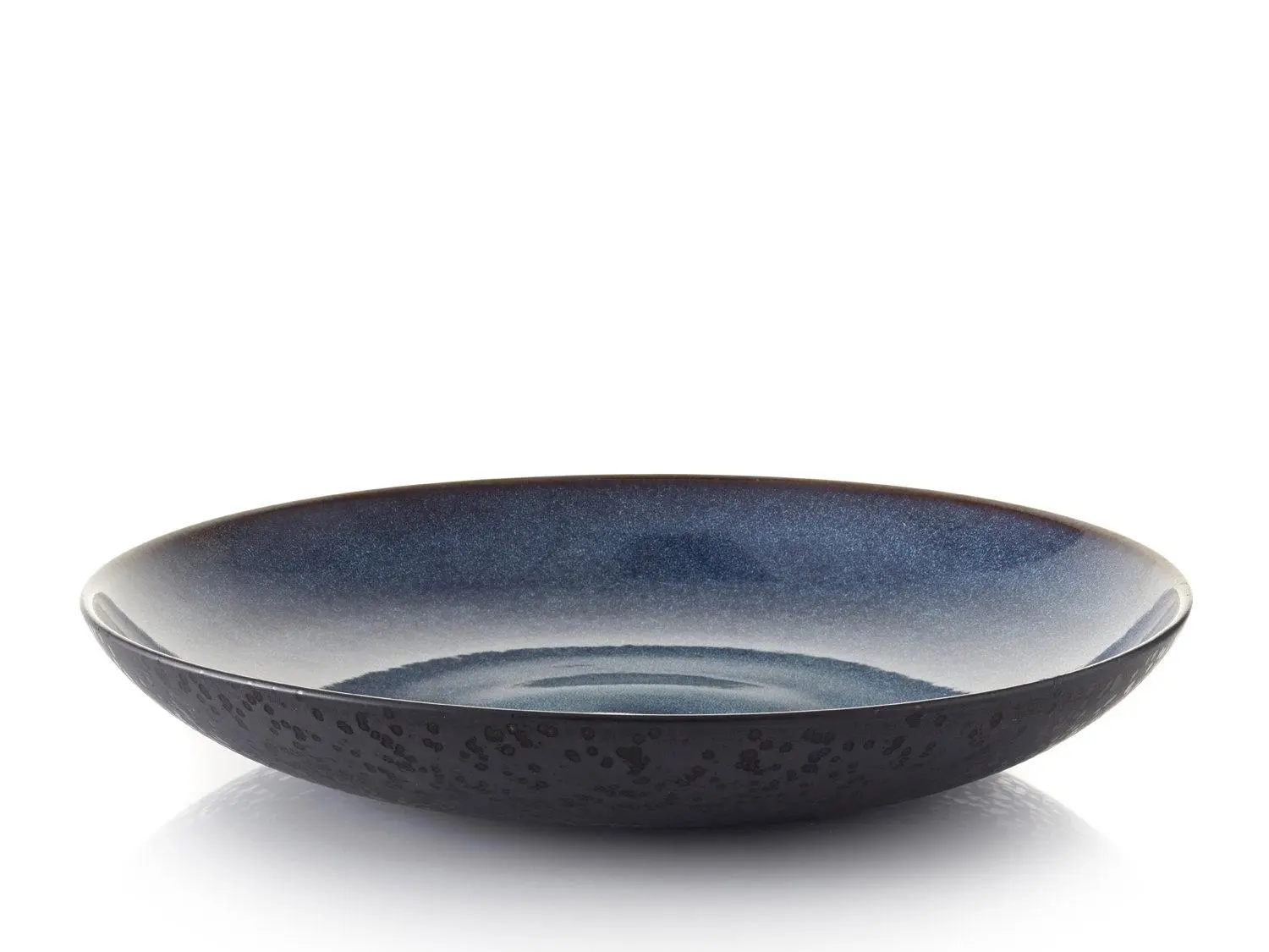 Černá/modrá mísa z kameniny ø 40 cm Gastro Dark Blue/Black – Bitz