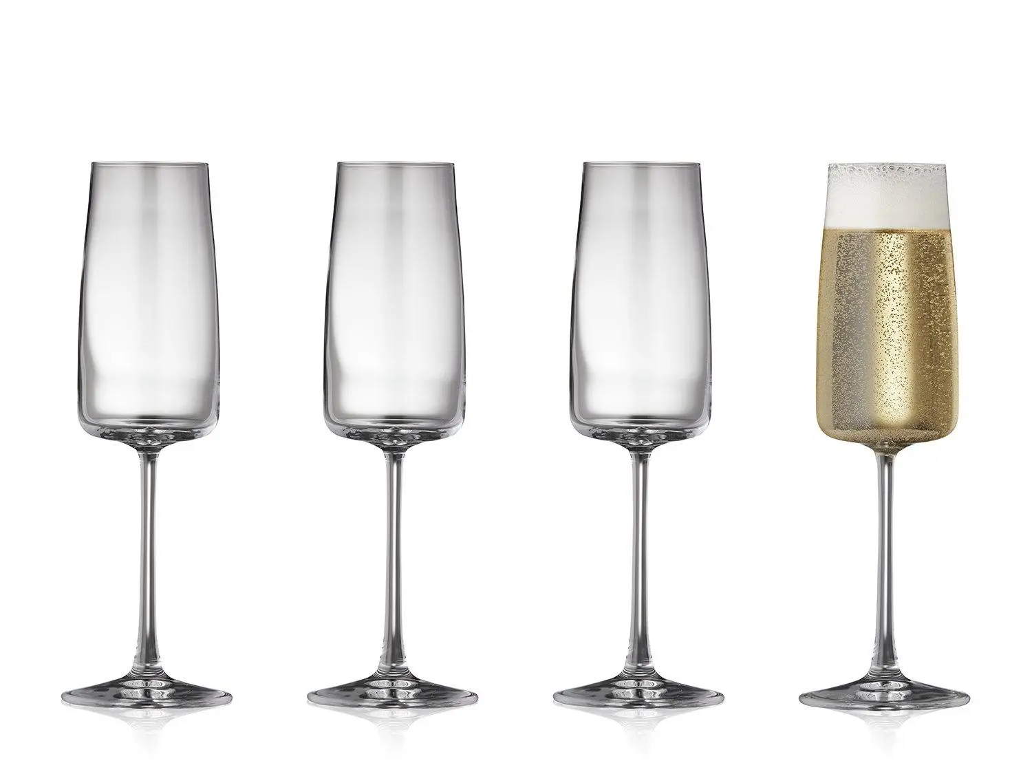 Křišťálové
 skleničky v sadě 4 ks na sekt 300 ml Zero – Lyngby Glas