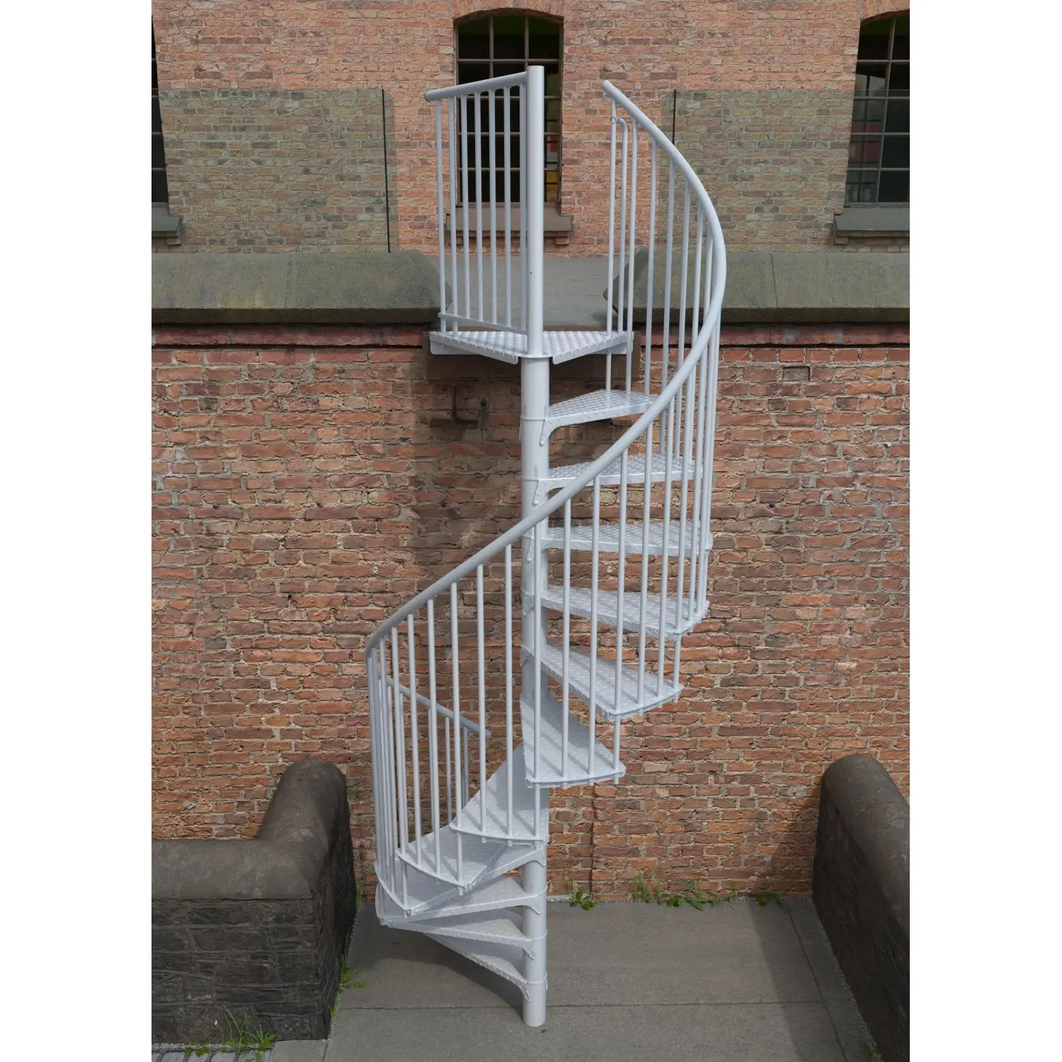 Minka STAIRS Venkovní točité schodiště Rondo Zink Color bílé pr. 160 cm