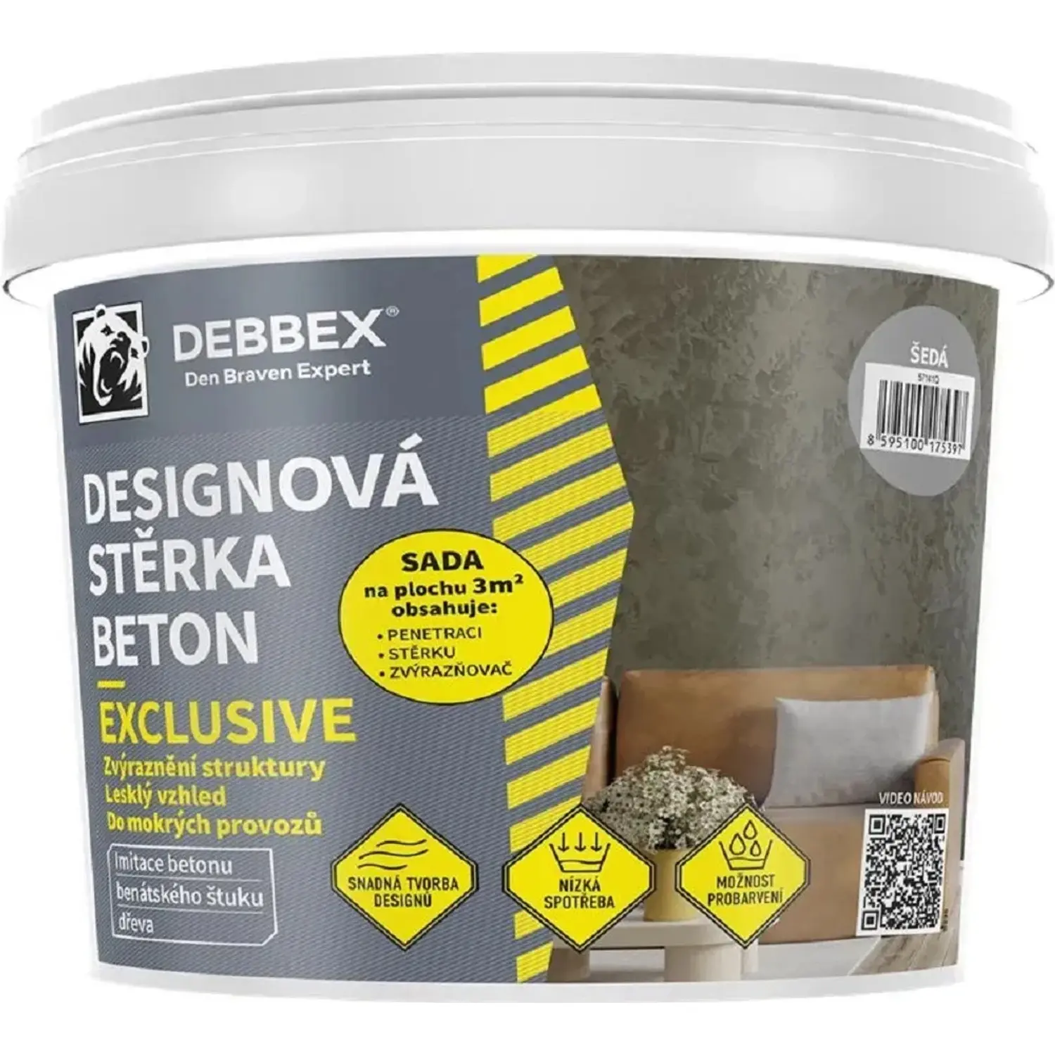 Den Braven Designová stěrka BETON EXCLUSIVE, slonová kost, 5 kg