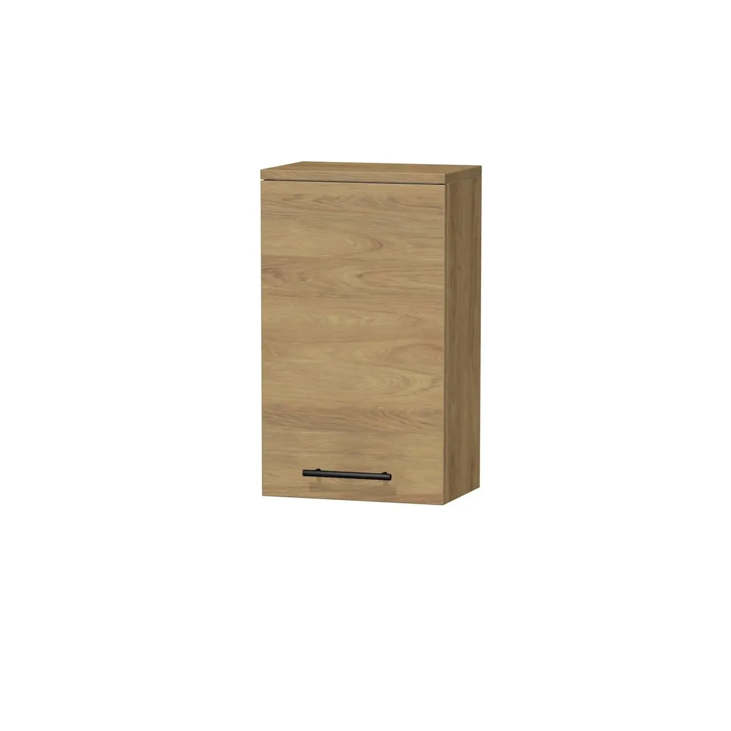 INTEDOOR Horní závěsná skříň BEE levá, úchyt černý, š. 35 cm, dub Hickory