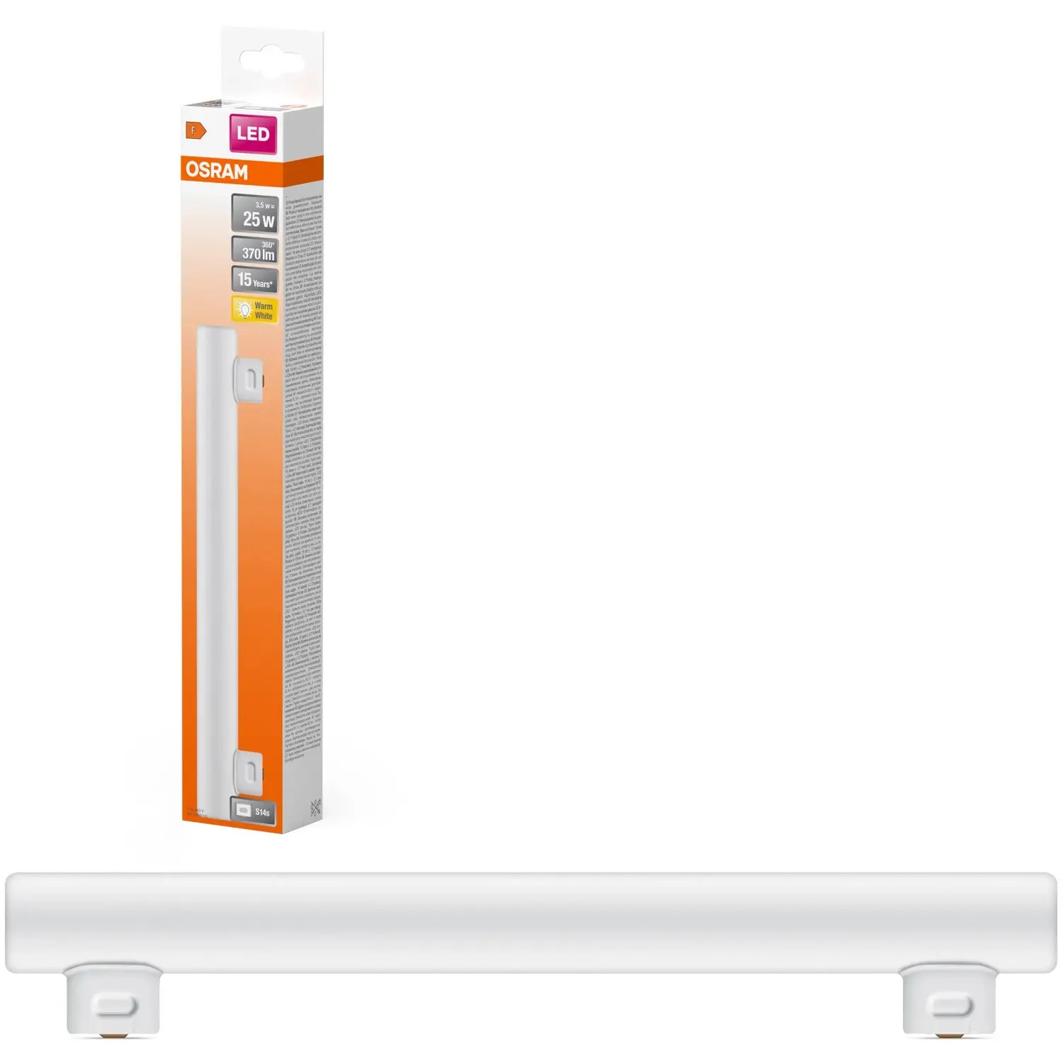 OSRAM LED zářivka LEDINESTRA BASE 25 S14s 35W 370lm 2700K, 30 cm