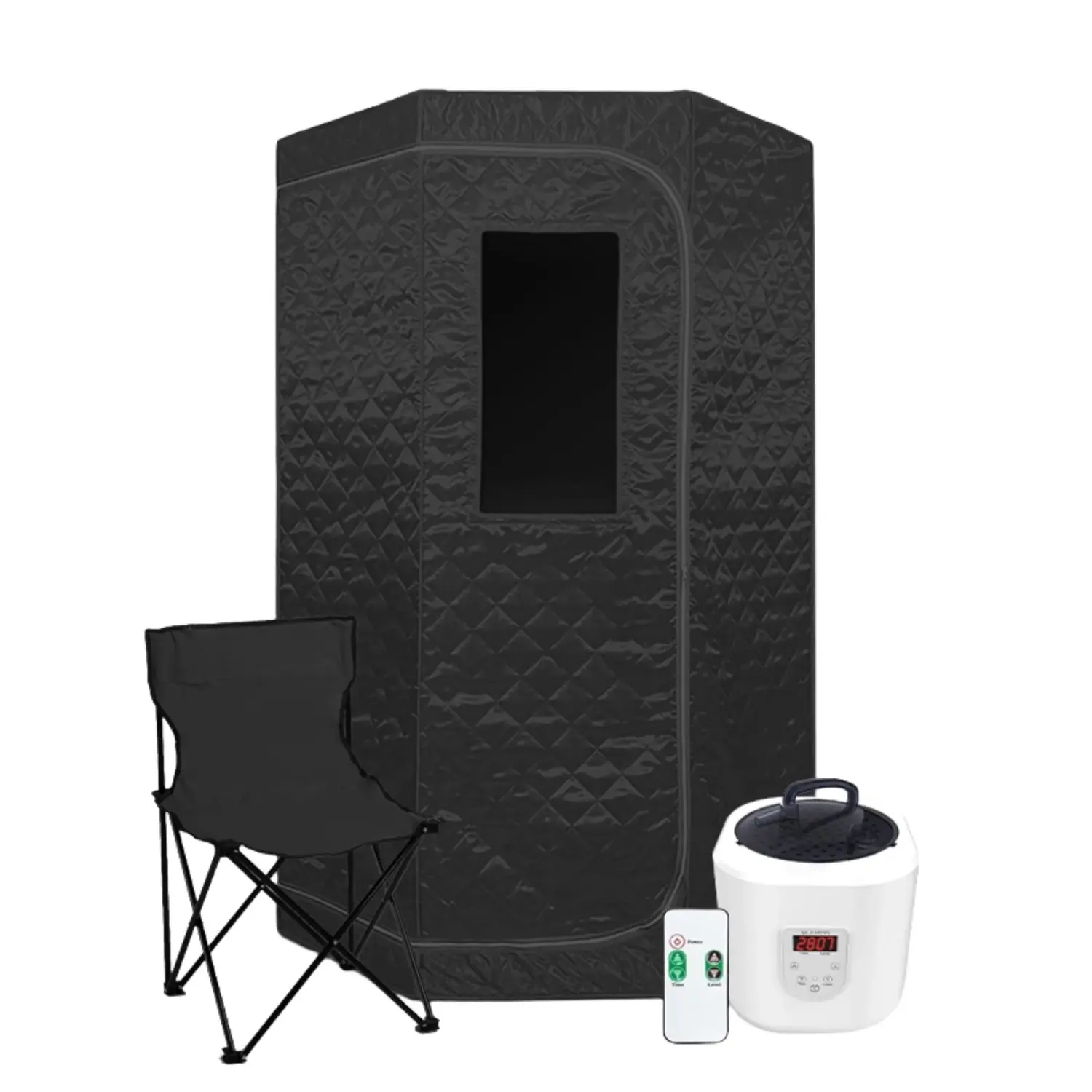 SANOTECHNIK Přenosná parní sauna KPS90 černá max. 60 °C/1600 W, 90 x 90 x 190 cm