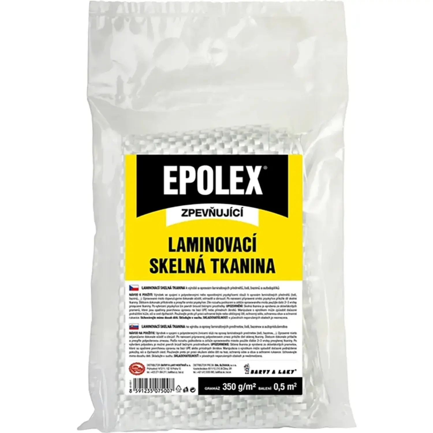 EPOLEX Laminovací skelná tkanina 350 g/m2, 0,5 m2