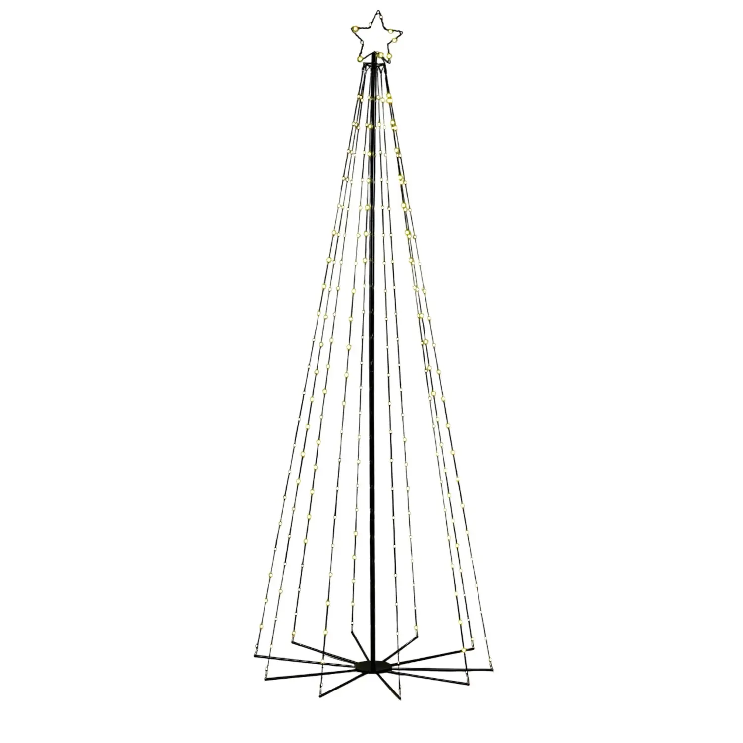 Luca Lighting Vánoční dekorace stromeček 230 LED teplá bílá, IP44, pr. 90x240cm