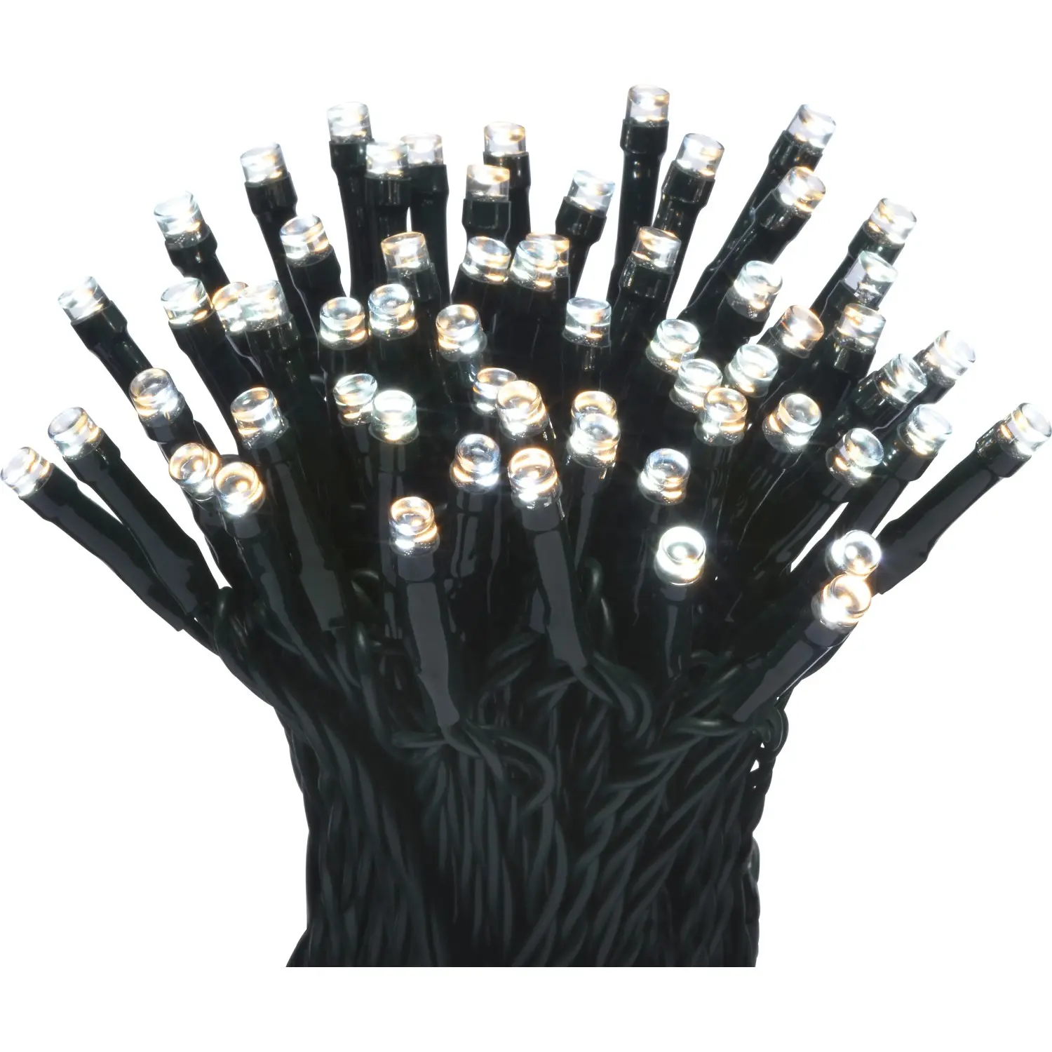 LED světelný řetěz 140x LED 2v1 teplá/studená bílá, IP44, černý kabel, 15,42 m