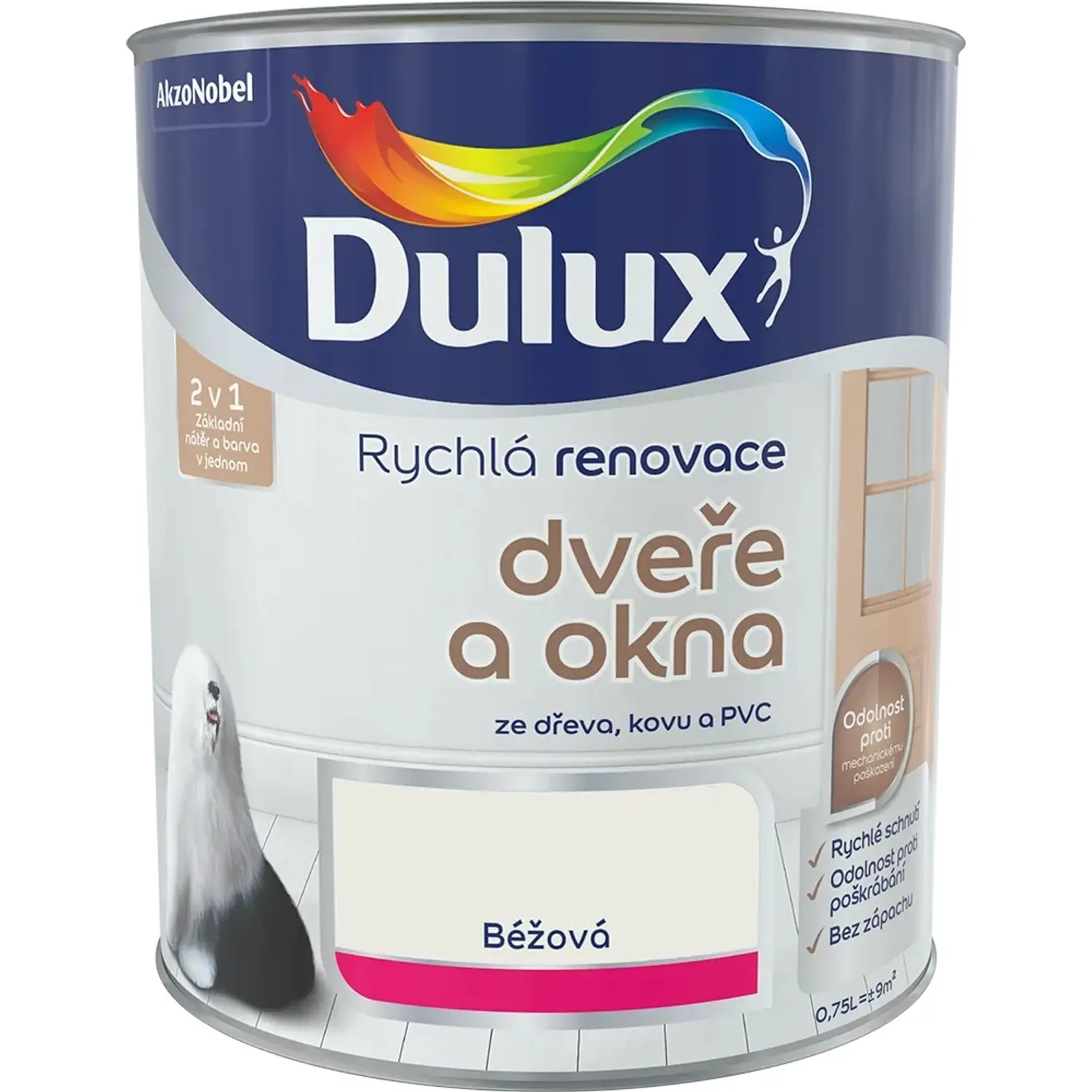 Dulux Rychlá renovace dveře a okna skandinávská béžová 0,75 l