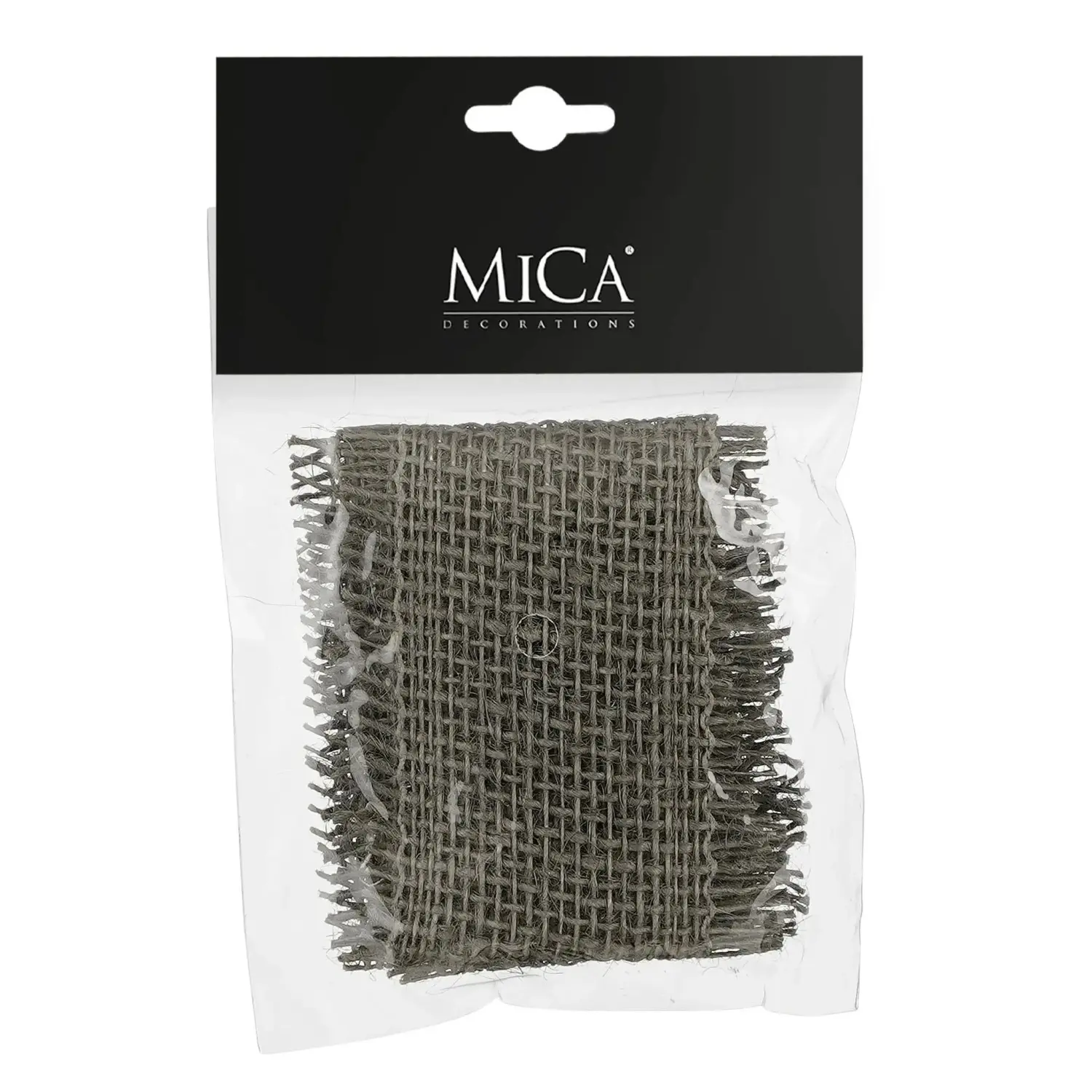 Mica Decorations Jutová páska, šedá, 100 x 4 cm