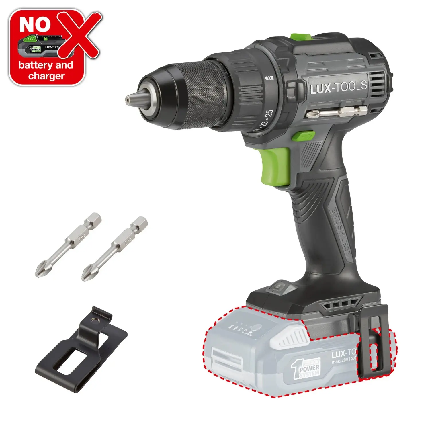 LUX-TOOLS 1 PowerSystem Aku vrtací šroubovák A-BS-20 B Solo