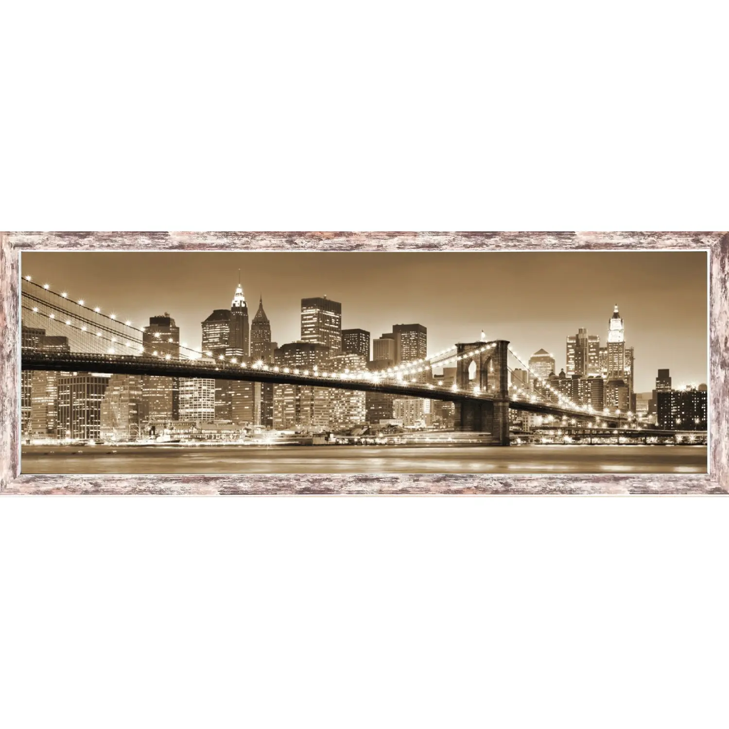 Bondecor Obraz, MDF rám, City 2 30 x 90 cm