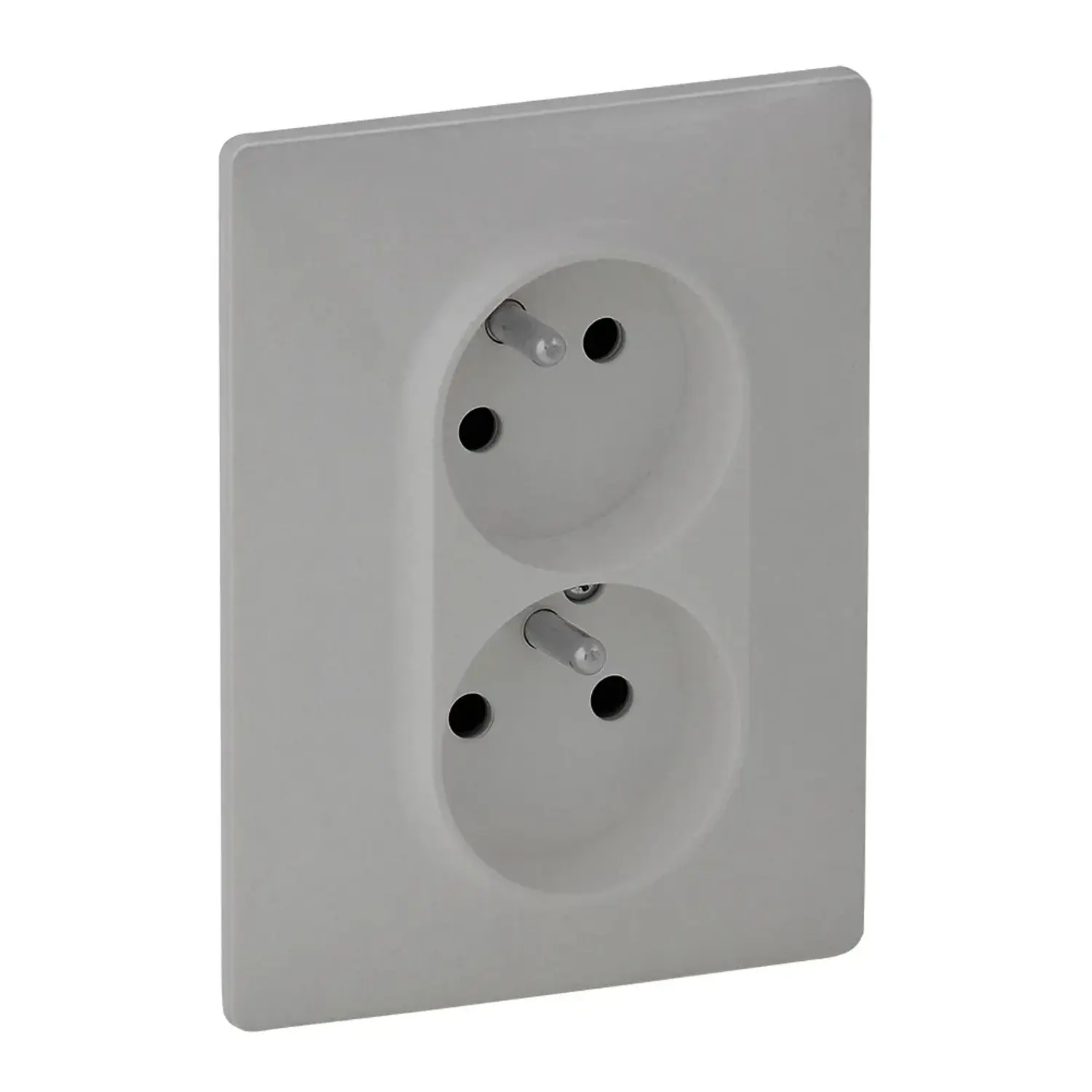 Legrand Valena LIFE dvojzásuvka hliník s clonkami 753386