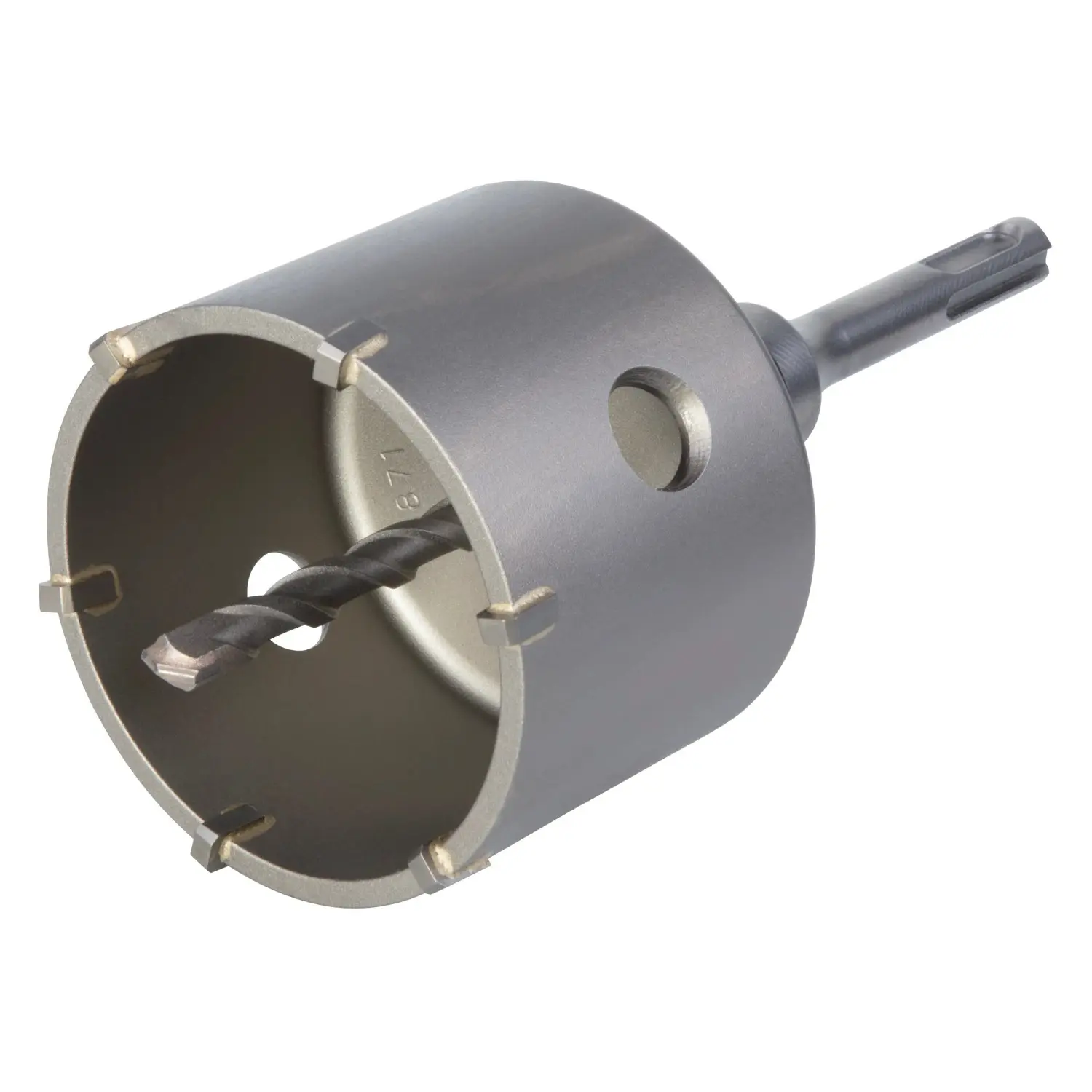 Wolfcraft Vrtací korunka osazená tvrdokovem s upínacím trnem SDS-plus, pr. 78 mm