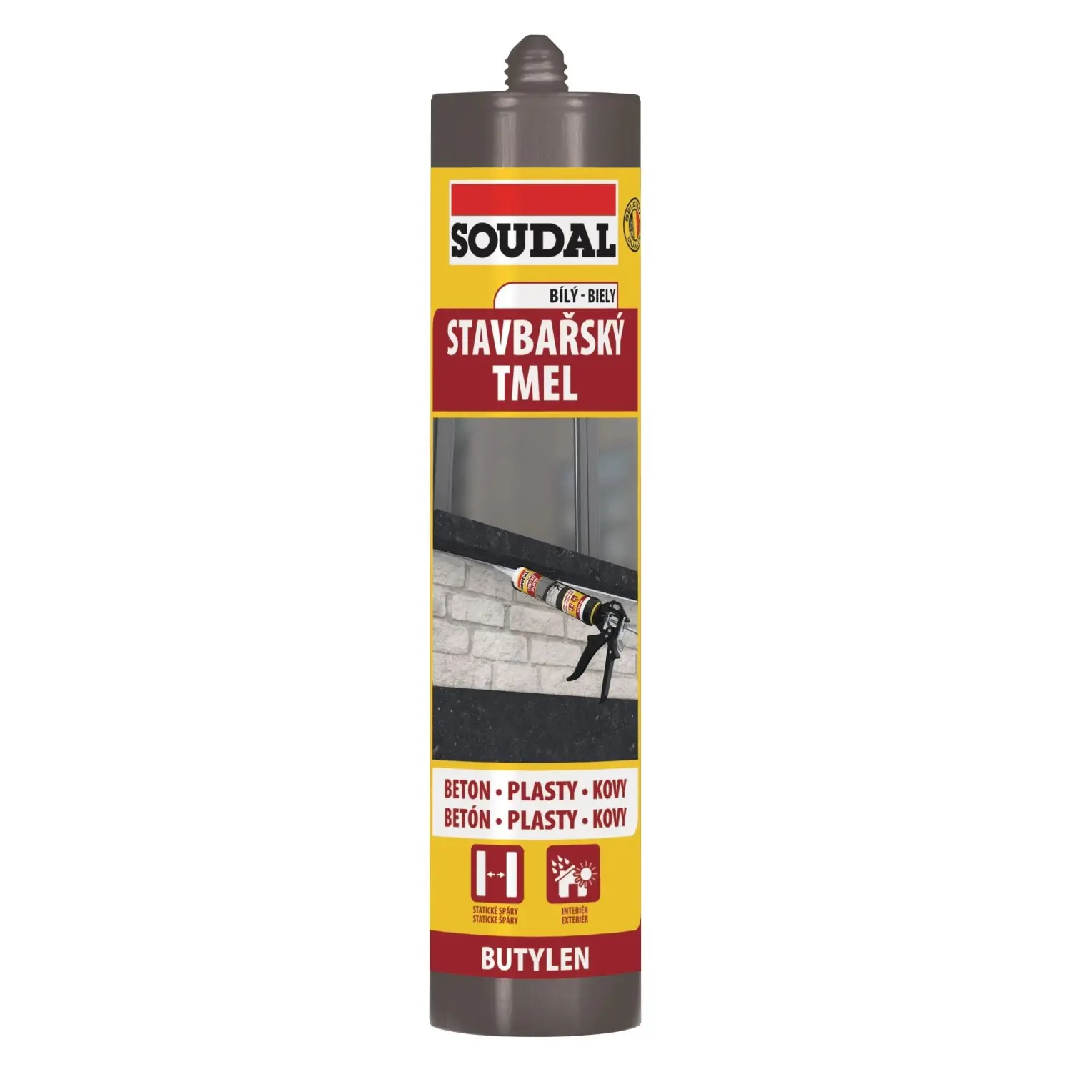SOUDAL Stavbařský tmel bílý 280 ml
