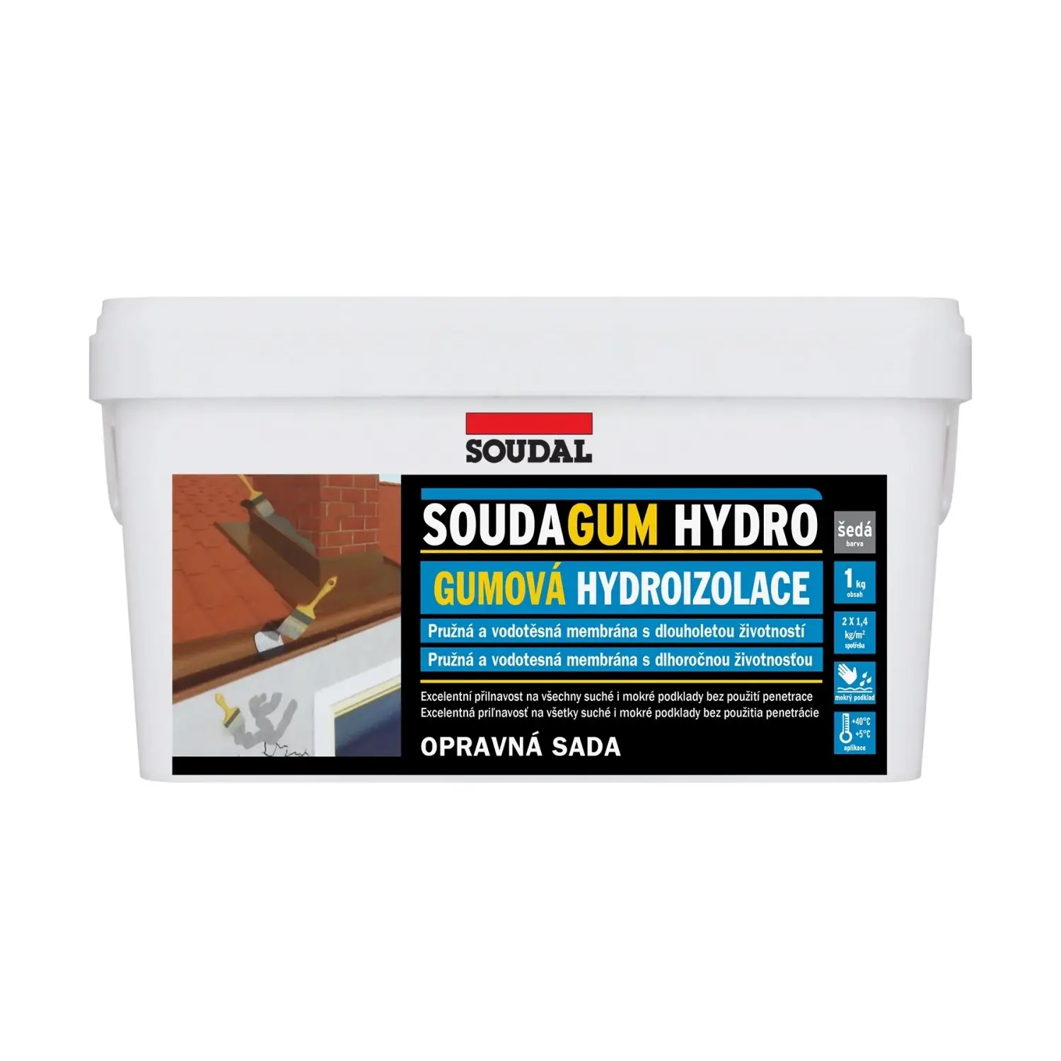 SOUDAL Gumová hydroizolace Soudagum hydro 1 kg