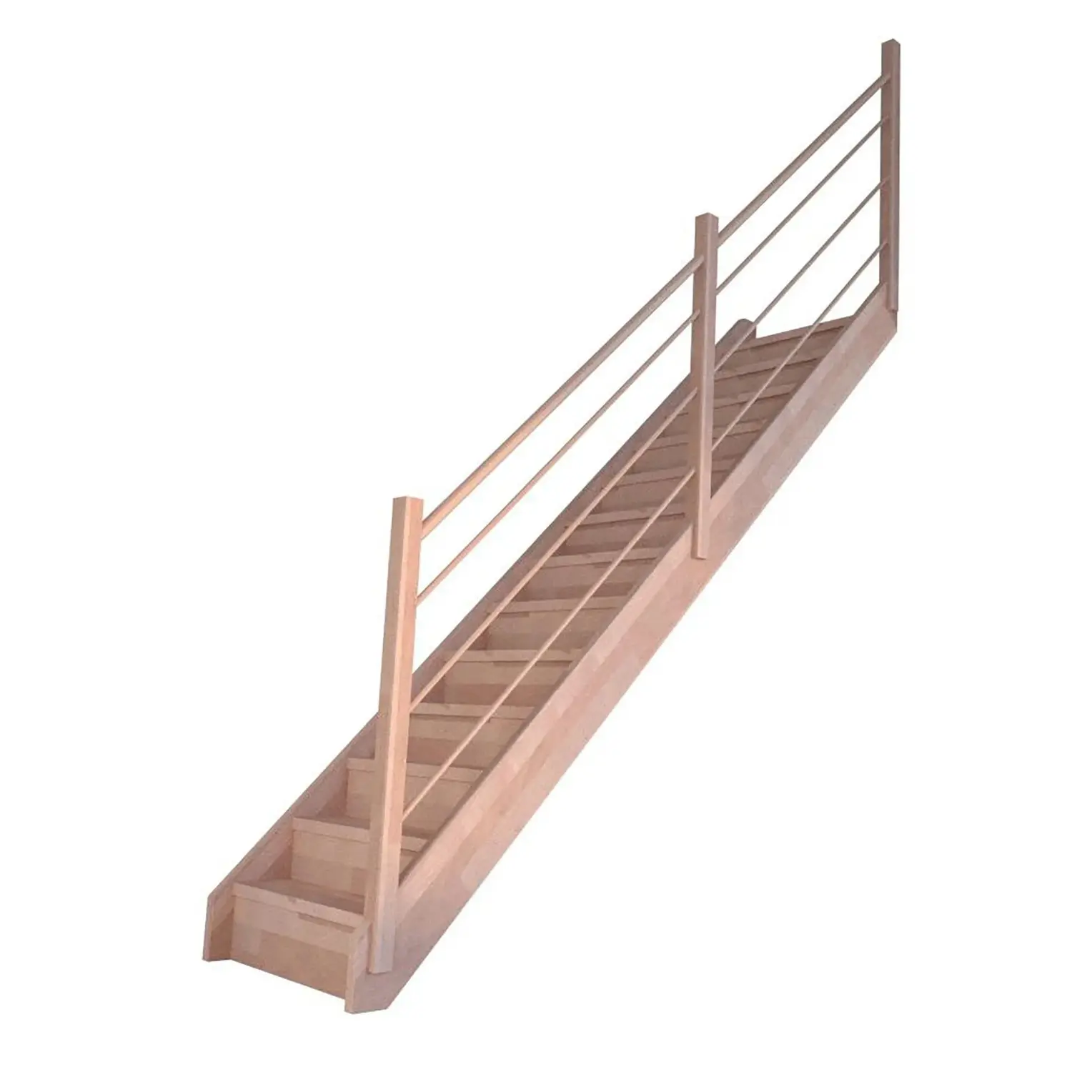 StarWood Schody Mykonos Pro bukové rovné 90cm uzavřené dřev. design. zábradlí P