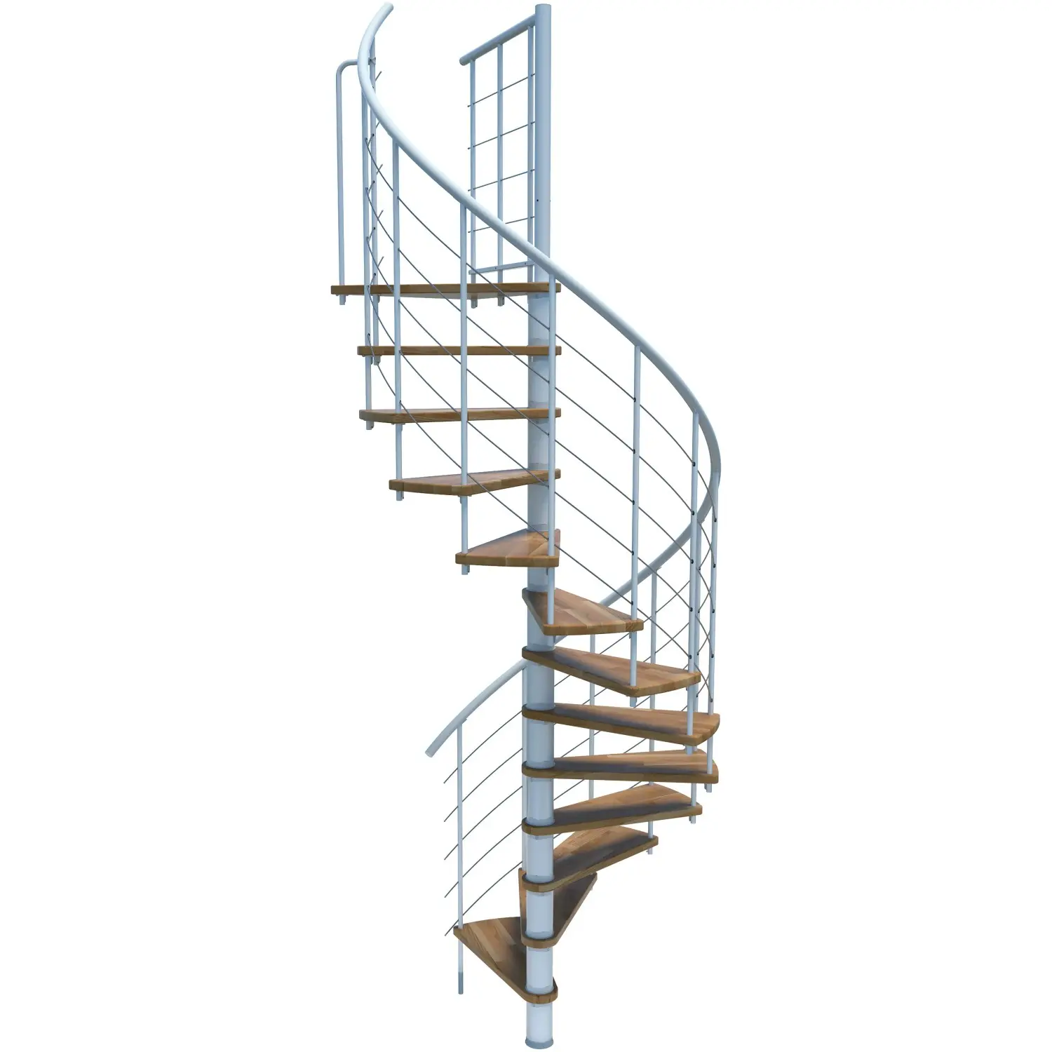 Minka STAIRS Kombinované točité schodiště Venezia Smart dub/bílá pr. 160 cm